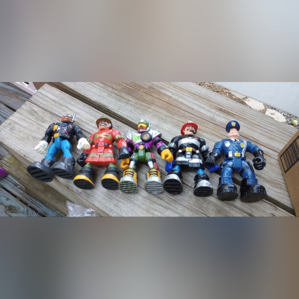 Set of Vtg Rescue Heroes-Chunky Construction Figure